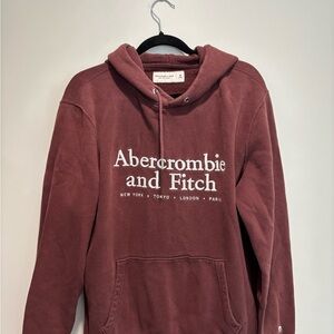 Abercrombie & Fitch Men's Maroon Hoodie